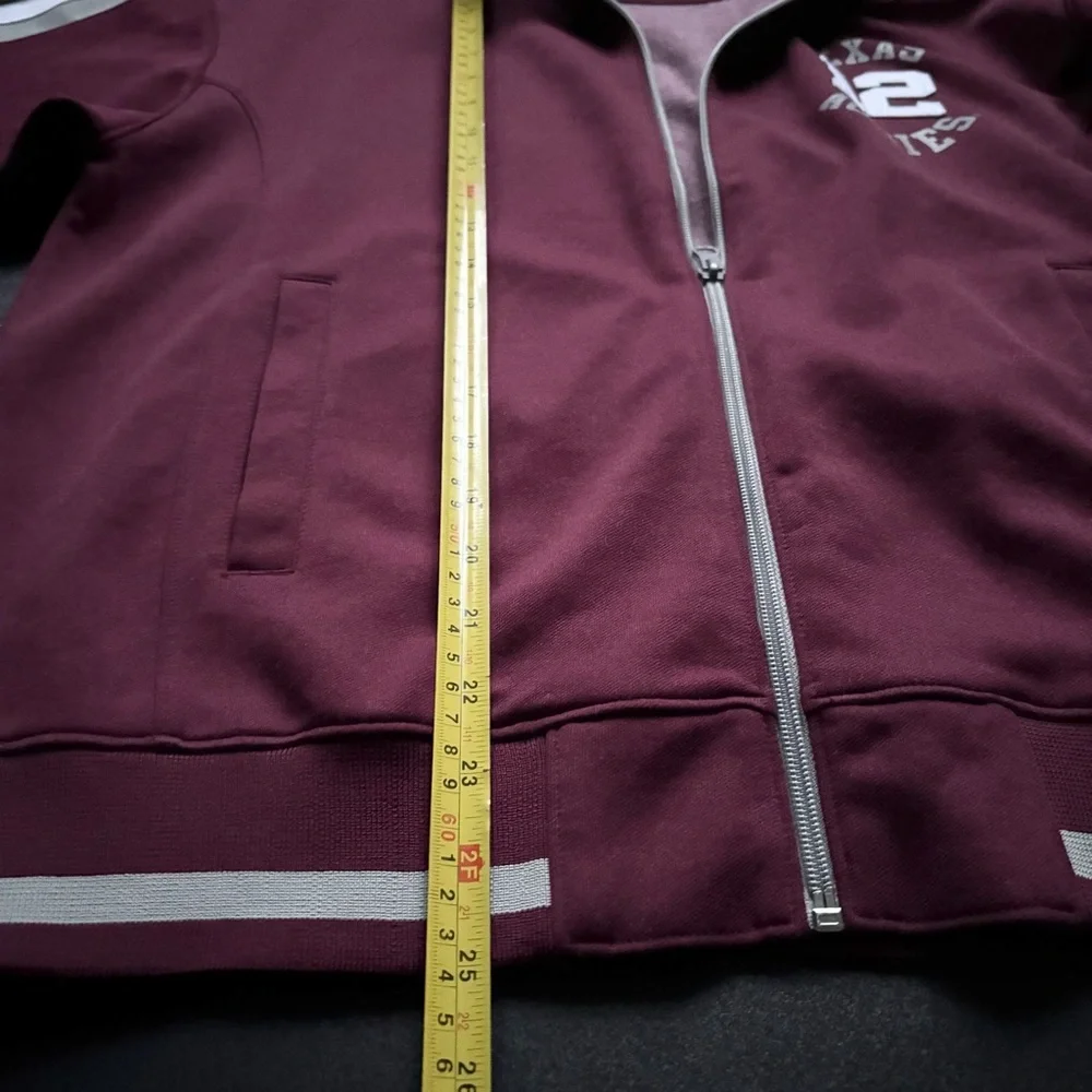Vintage‎  Texas A&M Aggies adult small Full Zip Maroon track Jacket #12 varsity